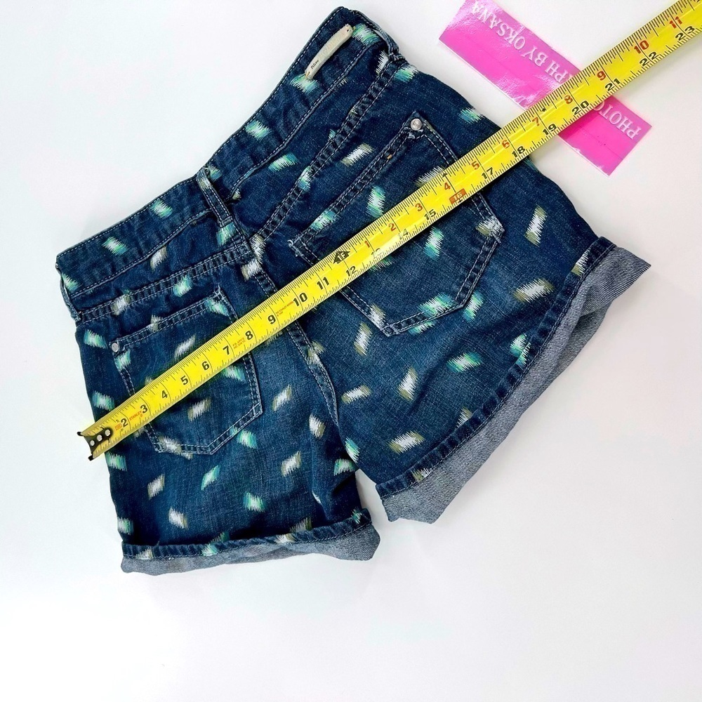 ANTHROPOLOGIE Pilcro Stet Ikat Print Denim Shorts Size 27 - Picture 10 of 12